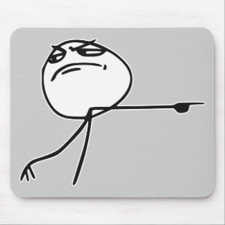 GTFO Get Out Guy Rage Face Comic Meme Mouse Pad