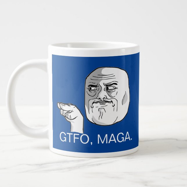 GTFO, MAGA. LARGE COFFEE MUG (Left)