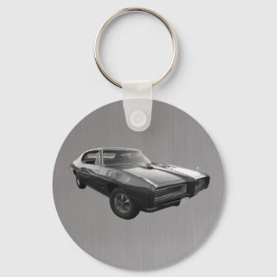 GTO in 1968 brushed steel Key Ring