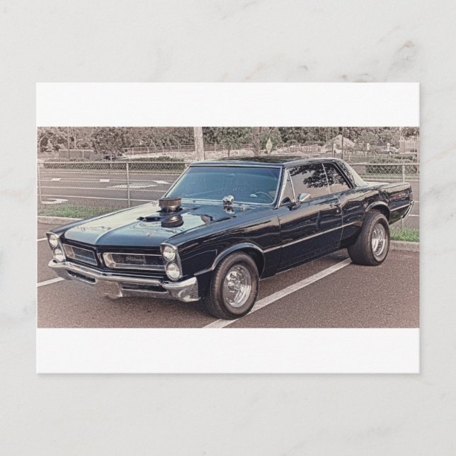 GTO Muscle Car Classic Power HDR Photos Pictures Postcard (Front)