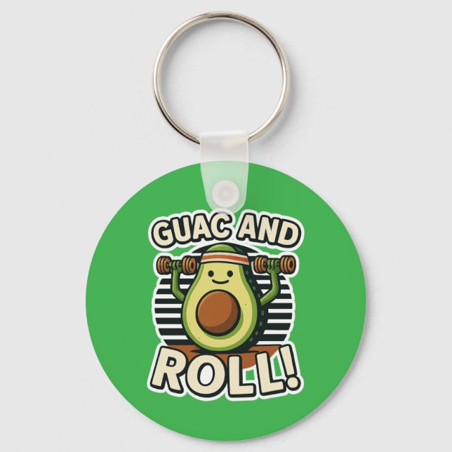 Guac And Roll Key Ring (Front)