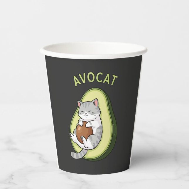 Guac Meow Mode Paper Cups (Front)