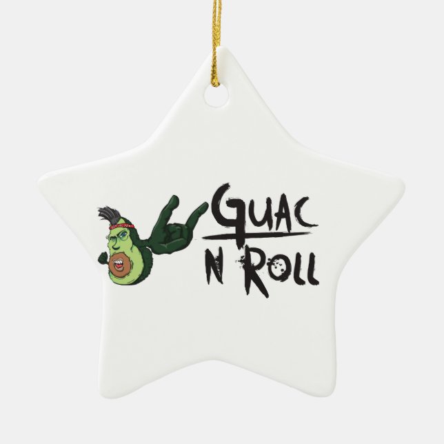 Guac N Roll products Ceramic Tree Decoration (Front)