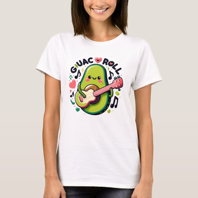 Guac N Roll Rock And Roll Guac And Roll T-Shirt (Front)
