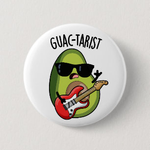 Guac-tarist Funny Avocado Pun  6 Cm Round Badge