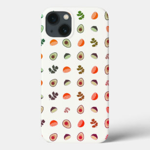 guacamole, pattern, avocado iPhone 13 case