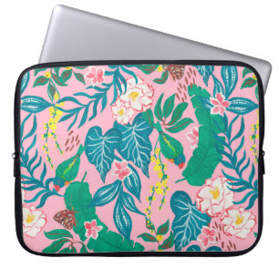 Guache painting seamless pattern with abstract tro laptop sleeve
