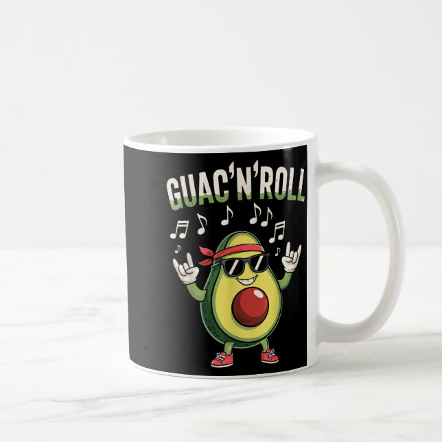 Guac'n'roll avocado rock  coffee mug (Right)