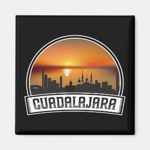 Guadalajara Mexico City View Sunset Magnet