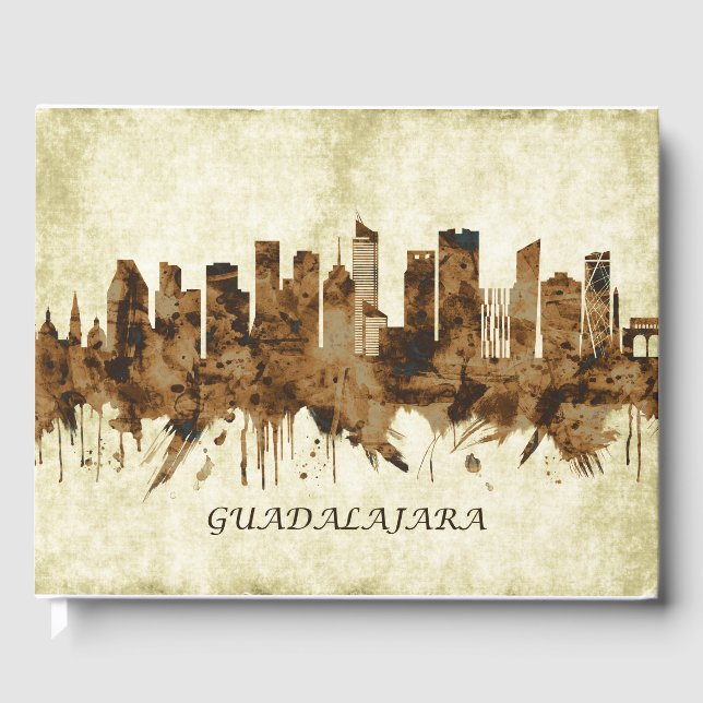 Guadalajara Mexico Cityscape Guest Book (Front)