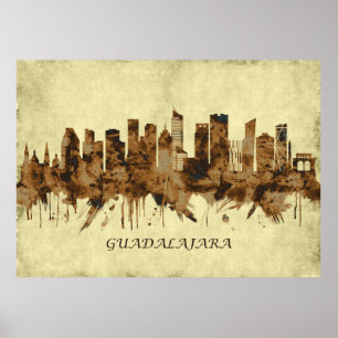Guadalajara Mexico Cityscape Poster