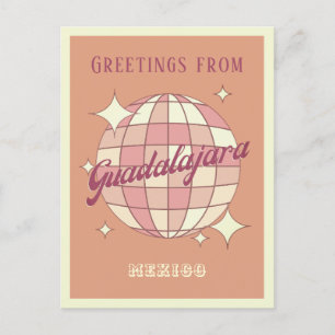 Guadalajara Mexico Retro Vintage Party Postcard
