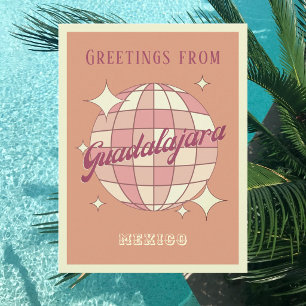 Guadalajara Mexico Retro Vintage Party Postcard