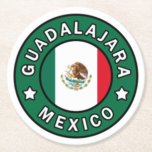 Guadalajara Mexico Round Paper Coaster