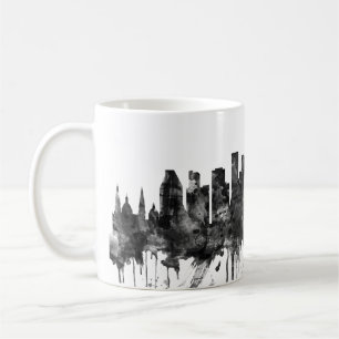 Guadalajara Mexico Skyline BW Coffee Mug