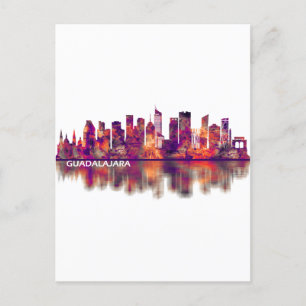 Guadalajara Mexico Skyline Holiday Postcard