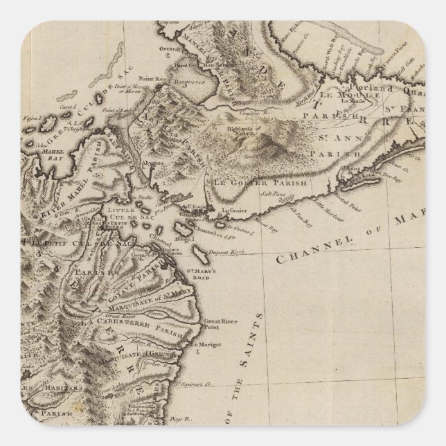 Guadaloupe 2 square sticker (Front)