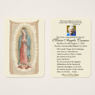 Guadalupe Catholic Spanish Funeral Holy Prayer