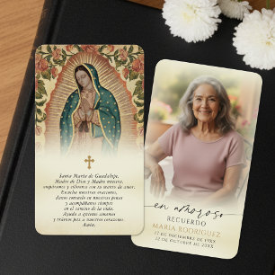 Guadalupe In Loving Memory Spanish Prayer Cards