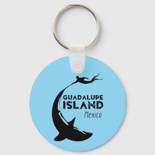 Guadalupe Island Mexico   Scuba Diving With Sharks Key Ring