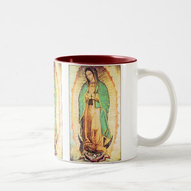 guadalupe, La Vergen de Guadalupe Two-Tone Coffee Mug (Right)