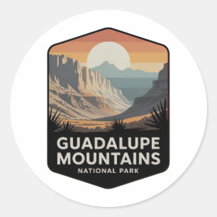 Guadalupe Mountains National Park Badge Classic Round Sticker