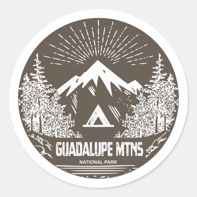 Guadalupe Mountains National Park Classic Round Sticker (Front)