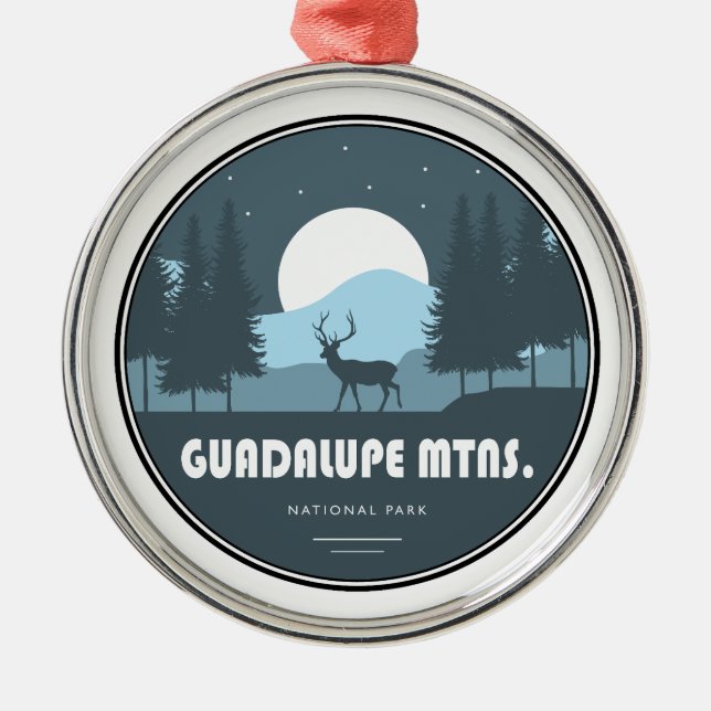 Guadalupe Mountains National Park Deer Metal Ornament (Front)
