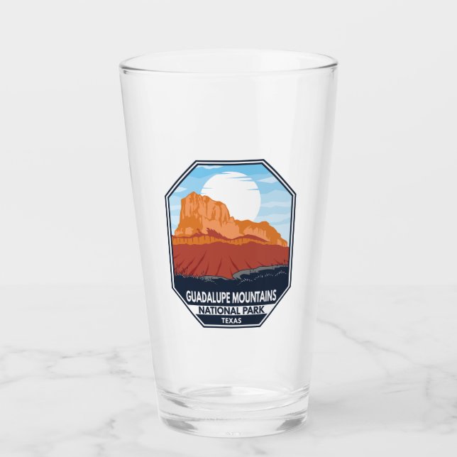 Guadalupe Mountains National Park El Capitan Retro Glass (Front)