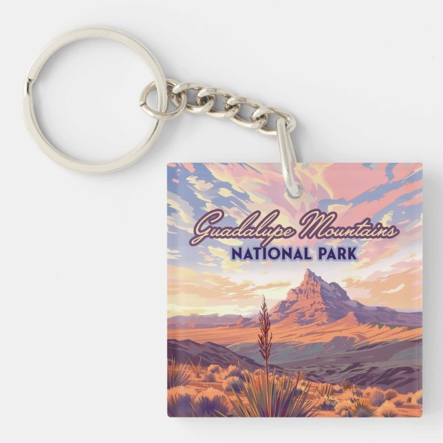 Guadalupe Mountains National Park El Capitan Texas Key Ring (Front)