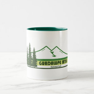 Guadalupe Mountains National Park Green Stripes Two-Tone Coffee Mug