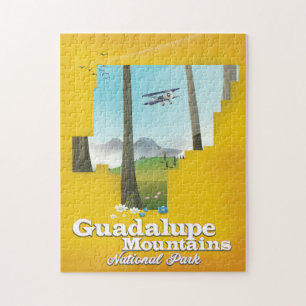 Guadalupe mountains national park, Texas map. Jigsaw Puzzle