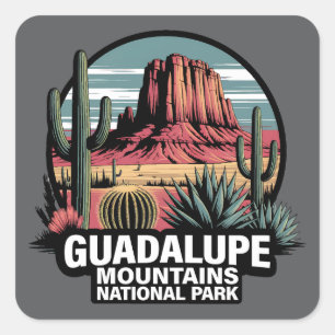 Guadalupe Mountains National Park Texas Square Sticker