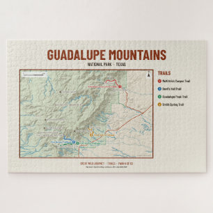Guadalupe Mountains National Park Trail Map Puzzle
