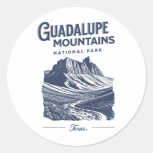 Guadalupe Mountains – National Parks Tx Hiking And Classic Round Sticker