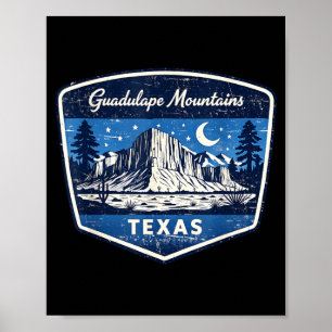 Guadalupe Mountains Texas National Park Hiking Poster
