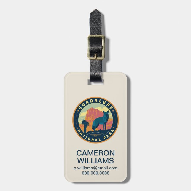 Guadalupe National Park Luggage Tag (Front Vertical)