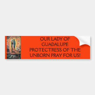 guadalupe, OUR LADY OF GUADALUPE PROTECTRESS OF... Bumper Sticker