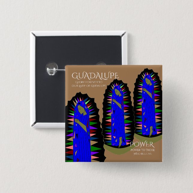 Guadalupe Power 15 Cm Square Badge (Front & Back)