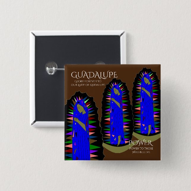 Guadalupe Power 15 Cm Square Badge (Front & Back)