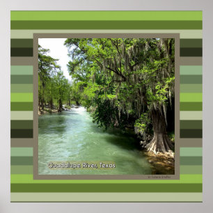 Guadalupe River in Gruene, Texas Poster