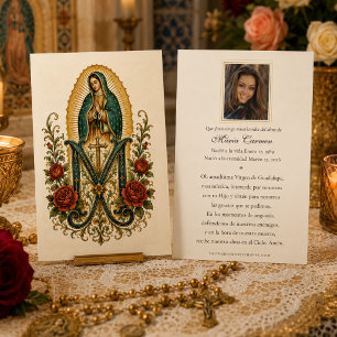 Guadalupe Roses Catholic Funeral Memorial Prayer 
