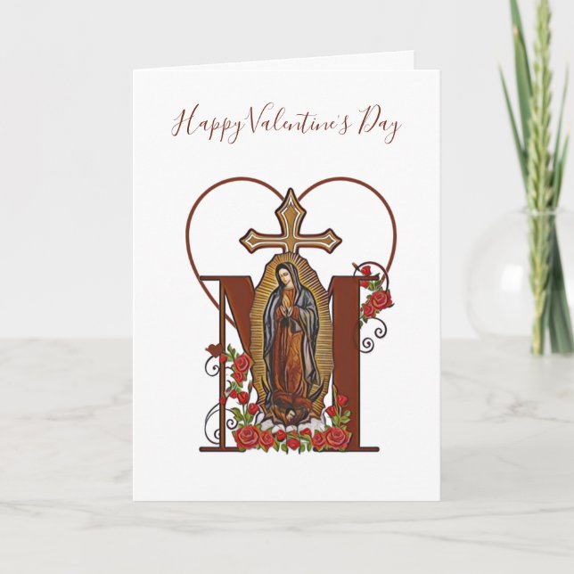 Guadalupe | Valentines Day  | Religious Catholic Card (Front)