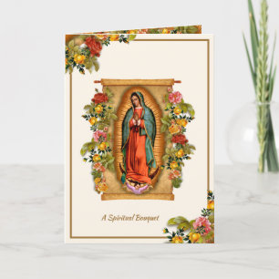 Guadalupe Virgin Mary Catholic Spiritual Bouquet Thank You Card