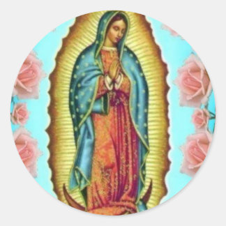 GUADALUPE VIRGIN MEXICO 11 CUSTOMIZABLE PRODUCTS CLASSIC ROUND STICKER