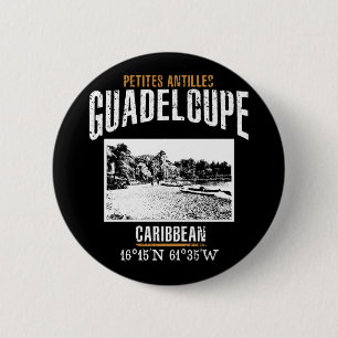 Guadeloupe 6 Cm Round Badge