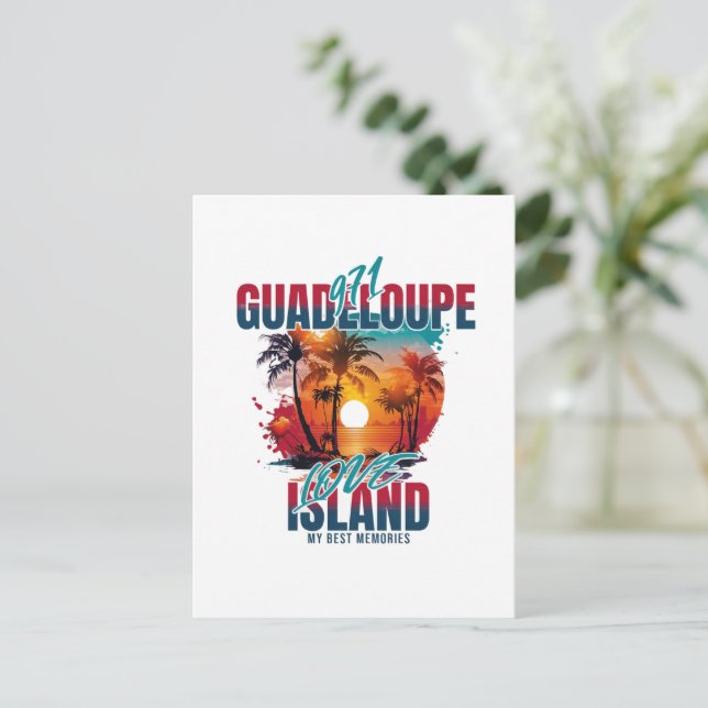 Guadeloupe 971: Love Postcard (Standing Front)