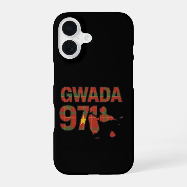 Guadeloupe 971 MADRAS - Guadeloupean Pride iPhone 16 Case (Back)