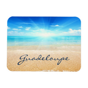 Guadeloupe beach sunrise magnet
