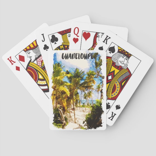 Guadeloupe Caribbean Tropiccal Island Travel Playing Cards (Back)